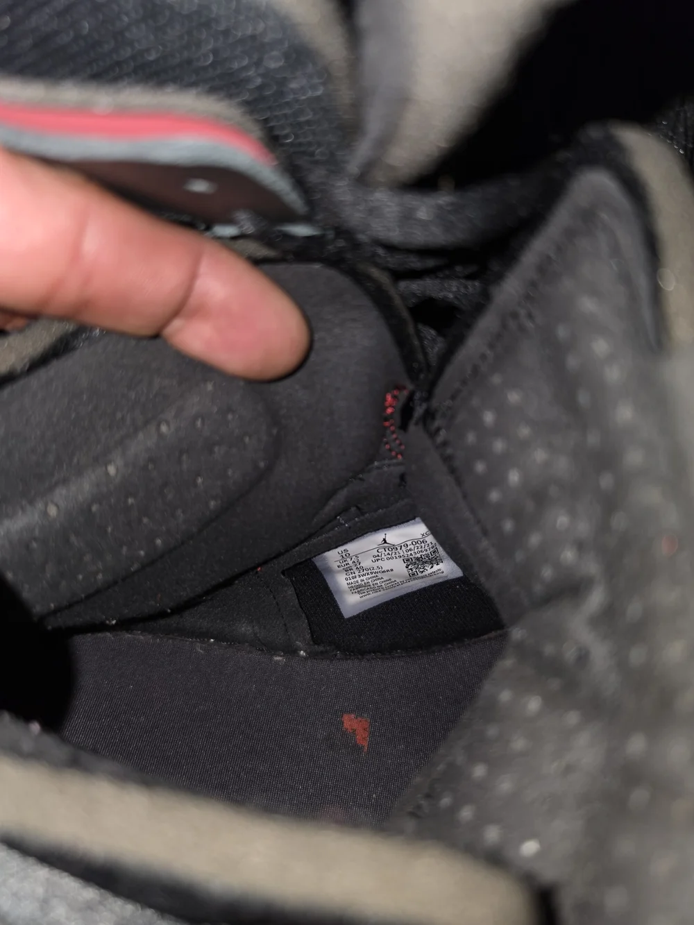 Jordan Black and Red High-Top Sneakers